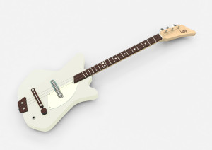 White Electric Loog Guitar